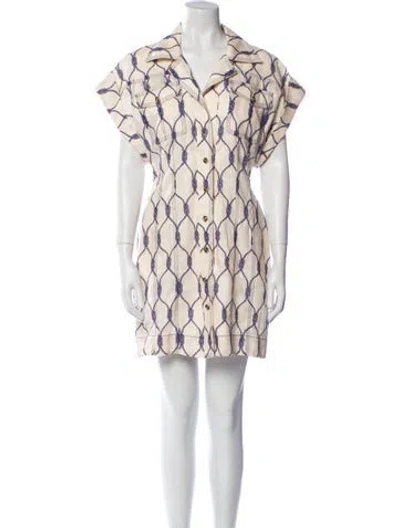 Pre-owned Zimmermann Linen Mini Dress In Neutral