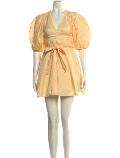 Pre-owned Zimmermann Linen Mini Dress In Neutral
