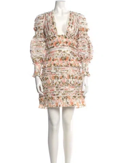 Pre-owned Zimmermann Linen Mini Dress In Neutral