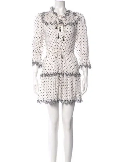 Pre-owned Zimmermann Linen Mini Dress In Neutral
