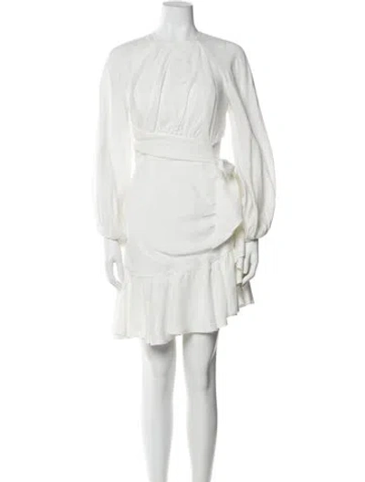 Pre-owned Zimmermann Linen Mini Dress In Neutral