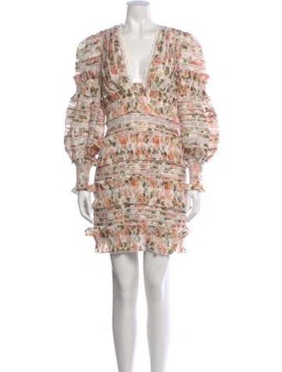 Pre-owned Zimmermann Linen Mini Dress In Neutral