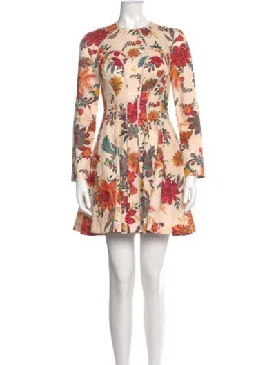 Pre-owned Zimmermann Linen Mini Dress In Neutral