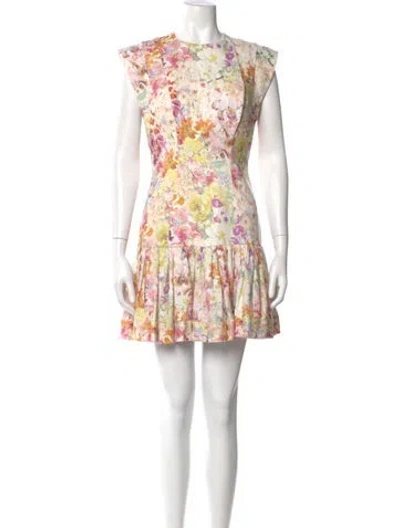 Pre-owned Zimmermann Linen Mini Dress In Neutral