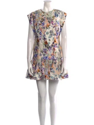 Pre-owned Zimmermann Linen Mini Dress In Neutral