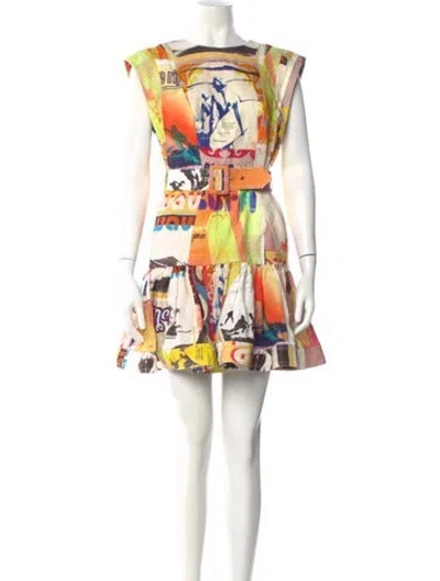Pre-owned Zimmermann Linen Mini Dress In Neutral