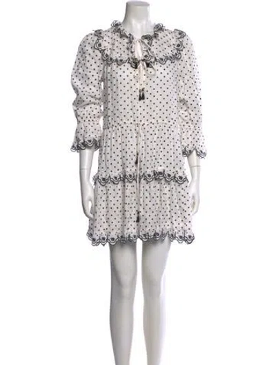 Pre-owned Zimmermann Linen Mini Dress In Neutral
