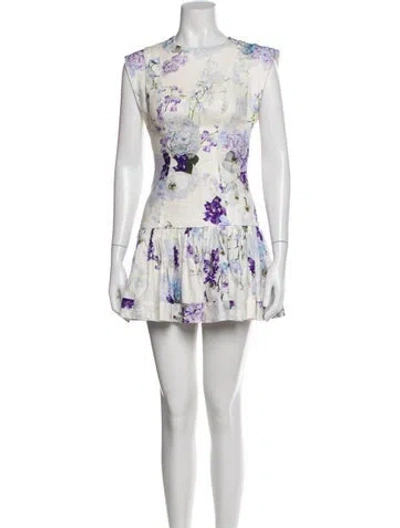 Pre-owned Zimmermann Linen Mini Dress In Neutral