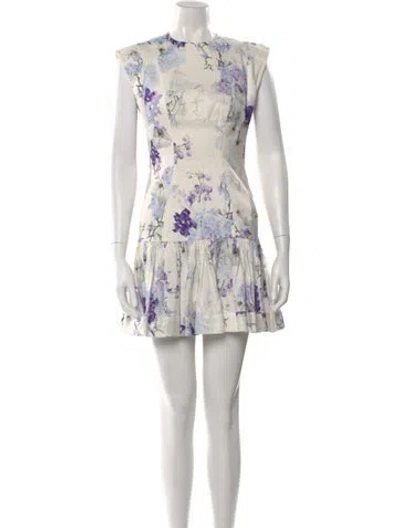 Pre-owned Zimmermann Linen Mini Dress In Neutral