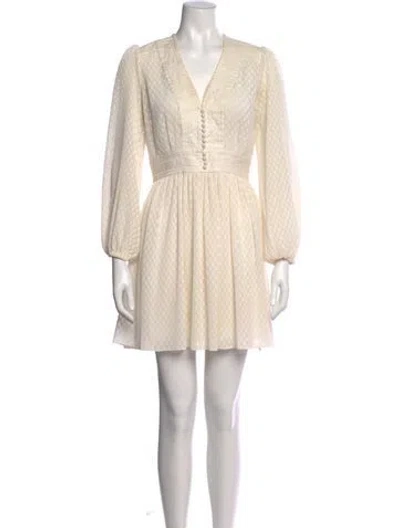 Pre-owned Zimmermann Linen Mini Dress In Neutral