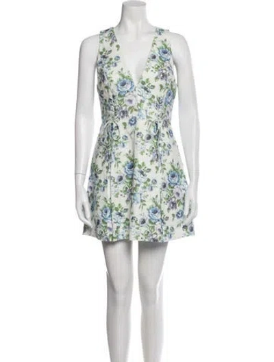 Pre-owned Zimmermann Linen Mini Dress In Neutral