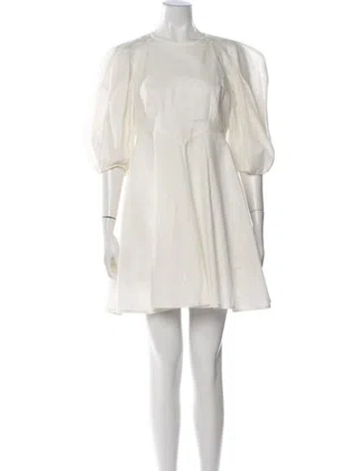 Pre-owned Zimmermann Linen Mini Dress In Neutral
