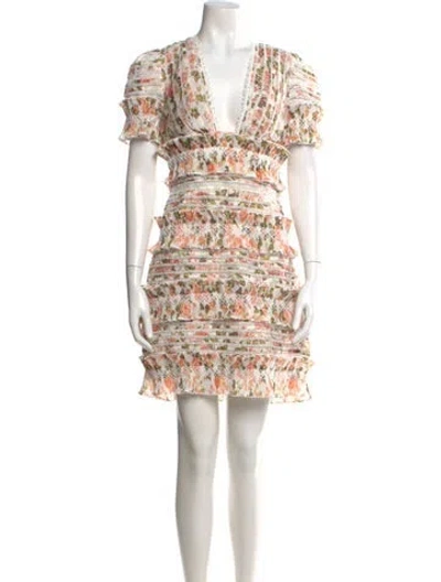 Pre-owned Zimmermann Linen Mini Dress In Neutral