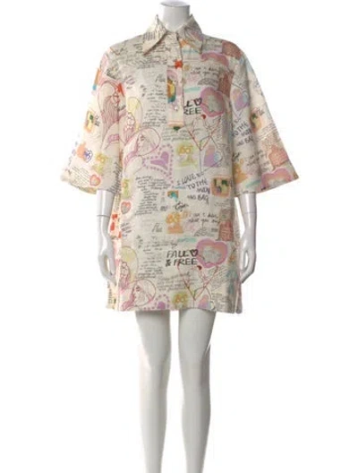 Pre-owned Zimmermann Linen Mini Dress In Neutral