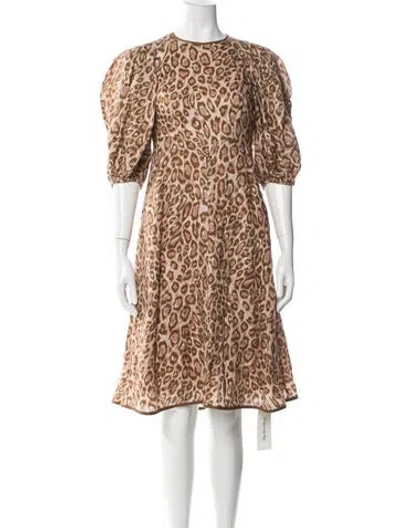 Pre-owned Zimmermann Linen Mini Dress In Neutral