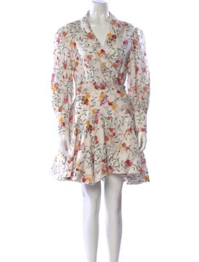 Pre-owned Zimmermann Linen Mini Dress In Neutral