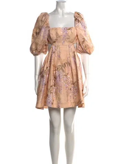 Pre-owned Zimmermann Linen Mini Dress In Neutral