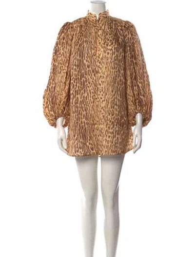 Pre-owned Zimmermann Linen Mini Dress In Neutral