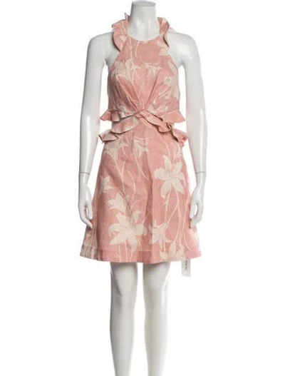 Pre-owned Zimmermann Linen Mini Dress In Neutral