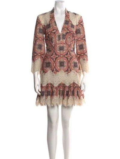 Pre-owned Zimmermann Linen Mini Dress In Neutral