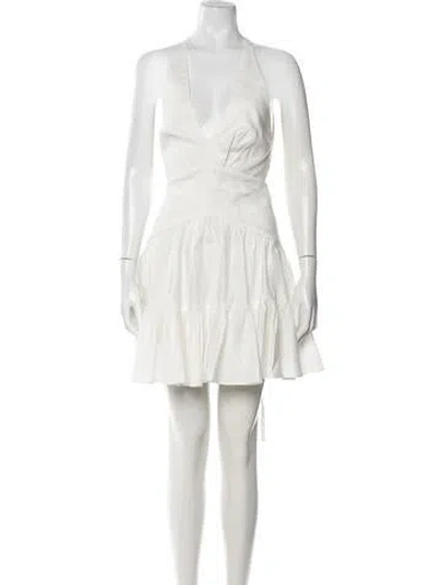 Pre-owned Zimmermann Linen Mini Dress In Neutral