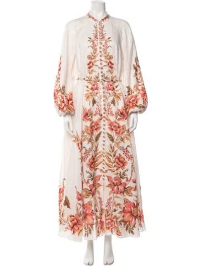 Pre-owned Zimmermann Linen Mini Dress In Neutral