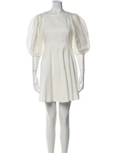 Pre-owned Zimmermann Linen Mini Dress In Neutral