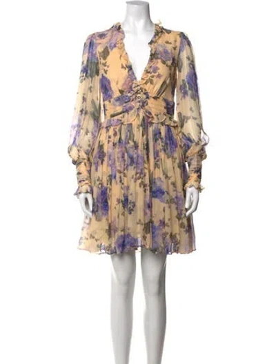 Pre-owned Zimmermann Linen Mini Dress In Neutral