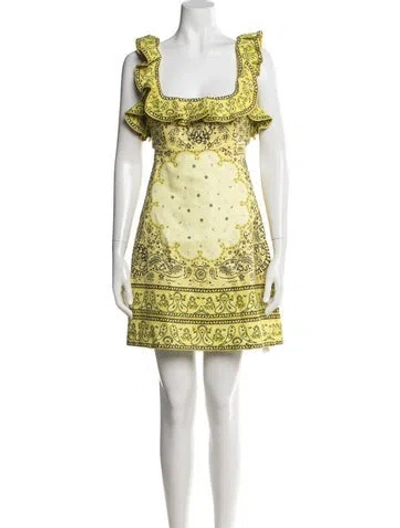 Pre-owned Zimmermann Linen Mini Dress In Neutral