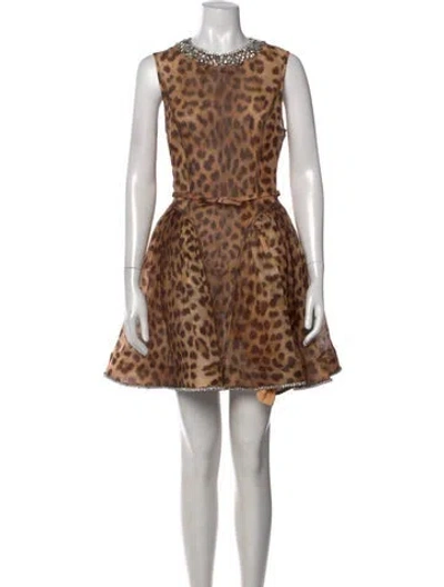 Pre-owned Zimmermann Linen Mini Dress In Neutral