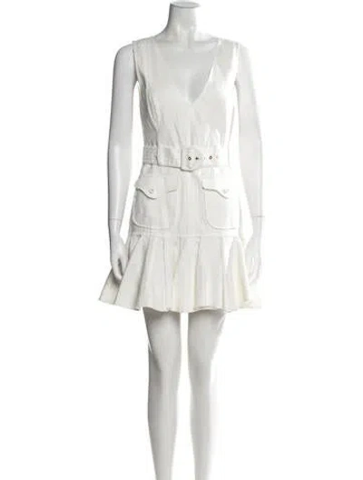 Pre-owned Zimmermann Linen Mini Dress In Neutral