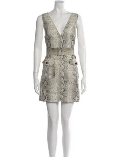 Pre-owned Zimmermann Linen Mini Dress In Neutral