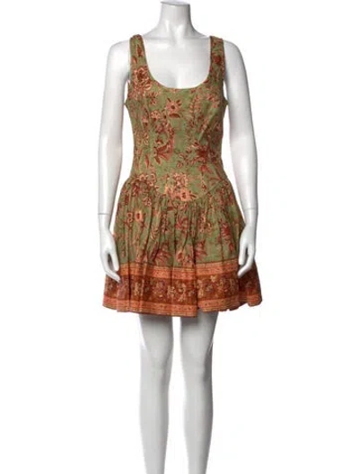 Pre-owned Zimmermann Linen Mini Dress In Neutral