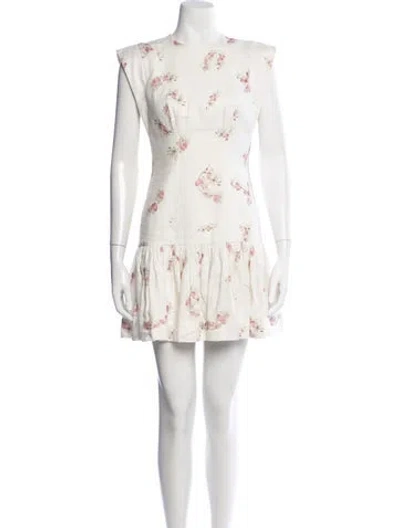 Pre-owned Zimmermann Linen Mini Dress In Neutral