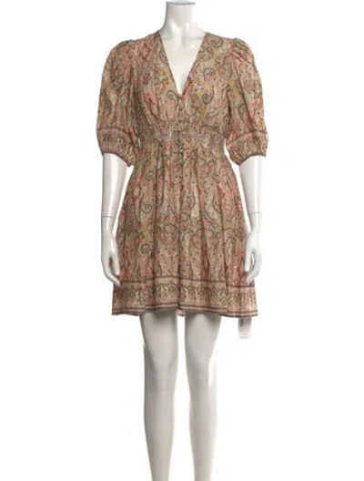 Pre-owned Zimmermann Linen Mini Dress In Neutral