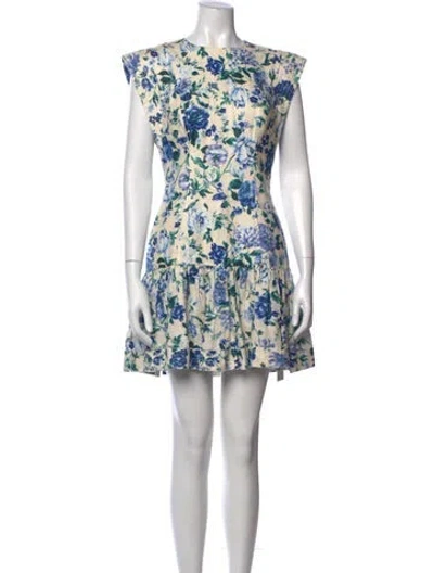 Pre-owned Zimmermann Linen Mini Dress In Neutral