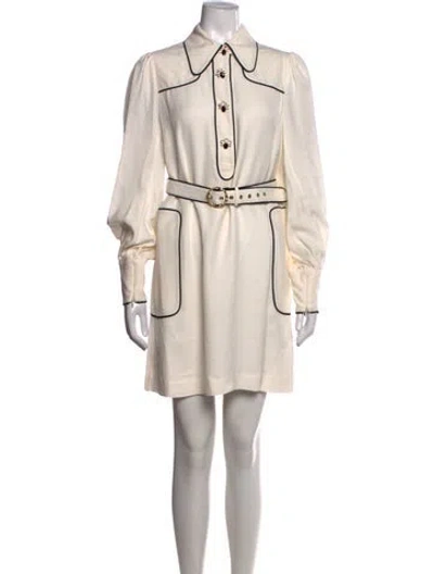 Pre-owned Zimmermann Linen Mini Dress In Neutrals