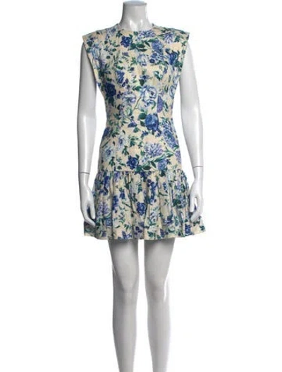Pre-owned Zimmermann Linen Mini Dress In Neutrals