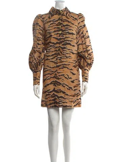 Pre-owned Zimmermann Linen Mini Dress In Neutrals