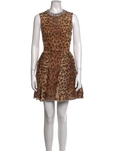Pre-owned Zimmermann Linen Mini Dress In Neutrals