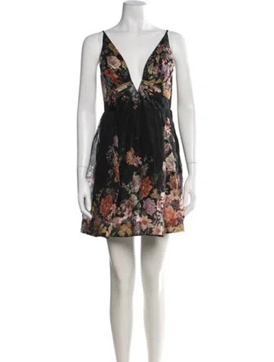 Pre-owned Zimmermann Linen Mini Dress In Neutrals