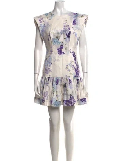 Pre-owned Zimmermann Linen Mini Dress In Neutrals