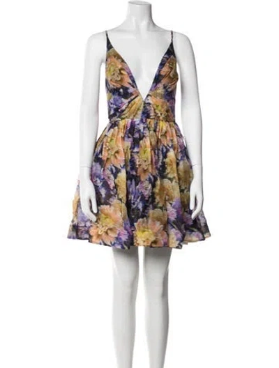 Pre-owned Zimmermann Linen Mini Dress In Neutrals