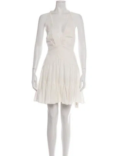 Pre-owned Zimmermann Linen Mini Dress In Neutrals