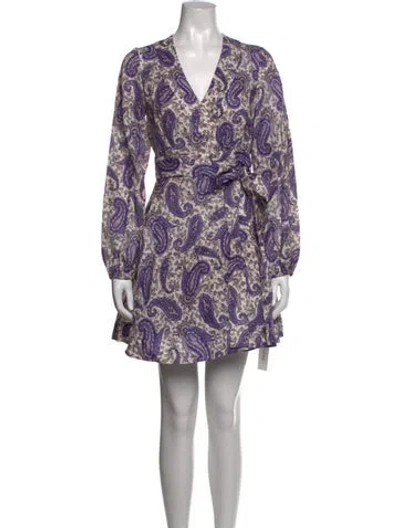 Pre-owned Zimmermann Linen Mini Dress In Neutrals