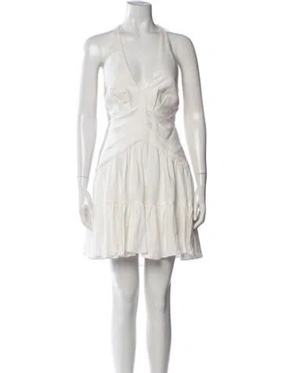 Pre-owned Zimmermann Linen Mini Dress In Neutrals