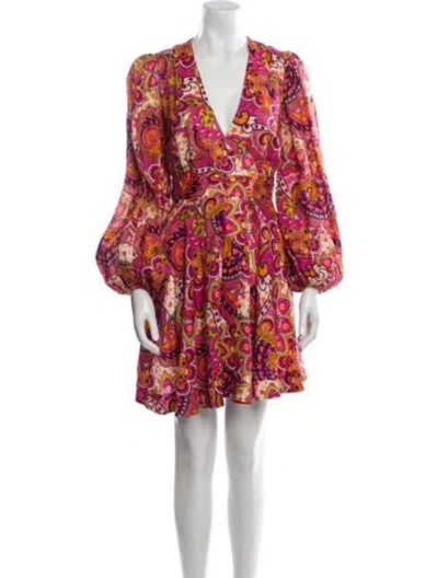 Pre-owned Zimmermann Linen Mini Dress In Orange