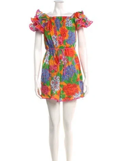 Pre-owned Zimmermann Linen Mini Dress In Orange