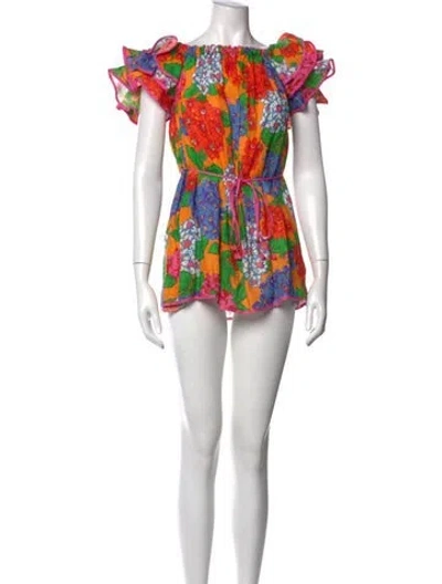 Pre-owned Zimmermann Linen Mini Dress In Orange