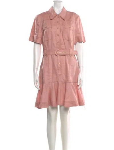 Pre-owned Zimmermann Linen Mini Dress In Pink